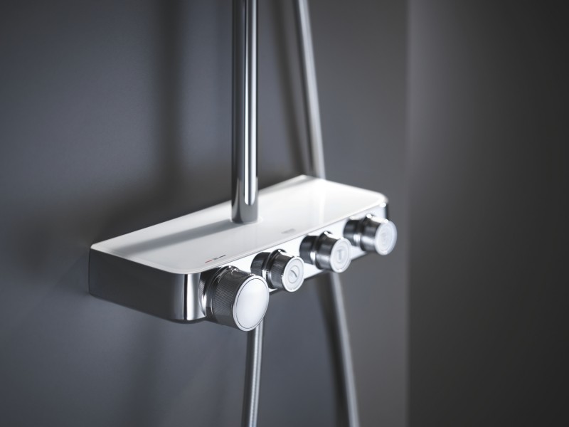 Grohe Euphoria System SmartControl 310 Duo zestaw prysznicowy termostatyczny z deszczownicą 31cm moon white 26507LS0