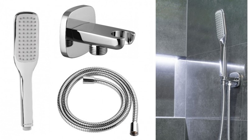 Hansgrohe Logis + Hudson zestaw 7w1 podtynkowy z deszczownicą Hydroland 25x25 cm kompletny