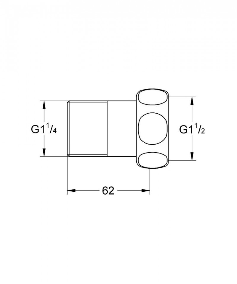 Grohe Grohtherm XL wejście proste chrom 12424000