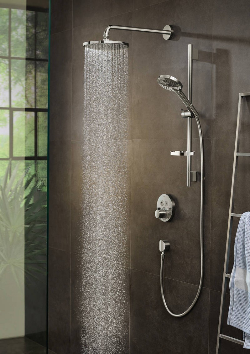 Hansgrohe Radiance 240 1jet deszczownica 24x24 z ramieniem PowderRain chrom 27607000