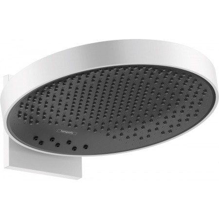 Hansgrohe FinishPlus Rainfinity 360 3jet deszczownica 36x36 cm z przyłączem ściennym PowderRain biały mat 26234700