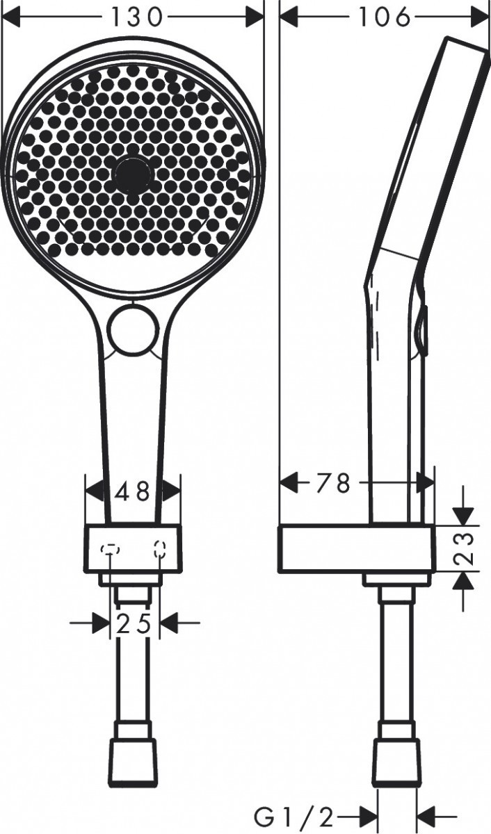 Hansgrohe Rainfinity 130 3jet zestaw prysznicowy punktowy z wężem 160 cm biały mat 26851700