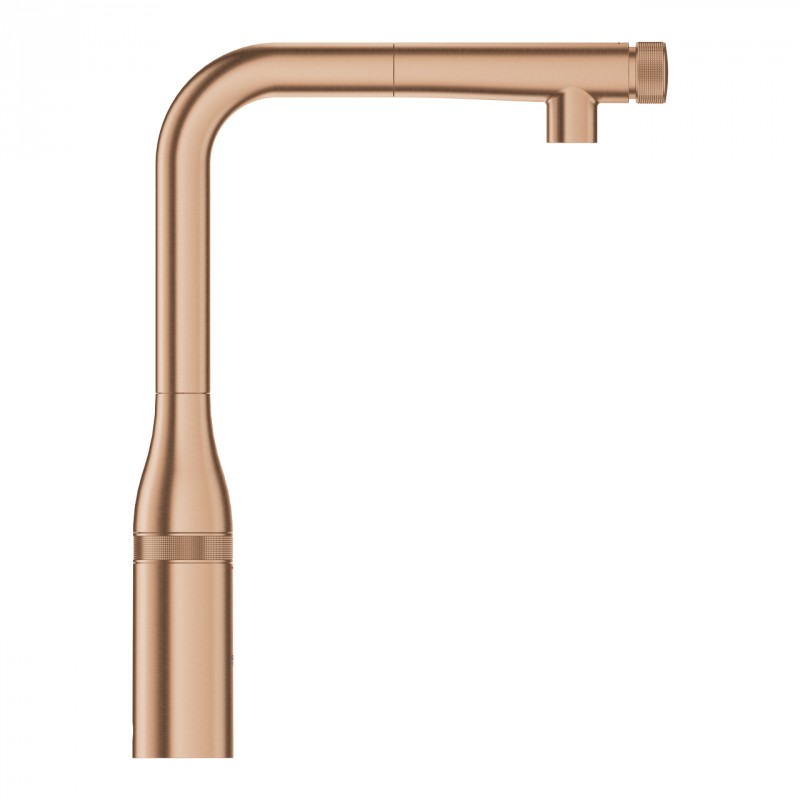 Grohe Essence SmartControl bateria kuchenna zlewozmywakowa z wyciąganą wylewką złoty szczotkowany brushed warm sunset 31615DL0