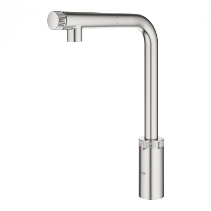 Grohe Minta SmartControl bateria kuchenna zlewozmywakowa z wyciąganą wylewką stal nierdzewna 31613DC0