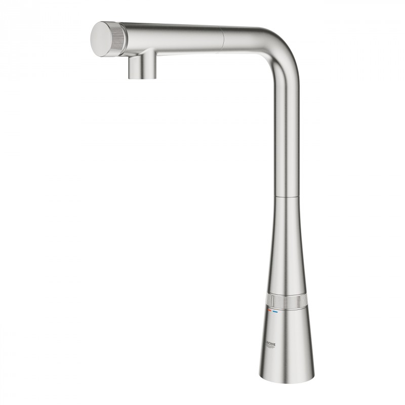 Grohe Zedra SmartControl bateria kuchenna zlewozmywakowa z wyciąganą wylewką stal 31593DC2