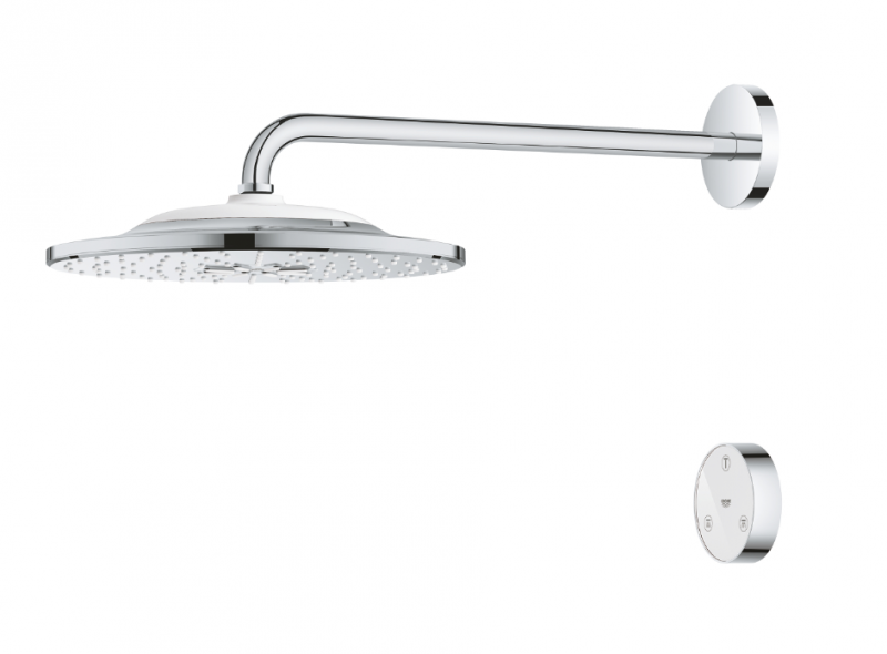 Grohe Rainshower 310 SmartConnect deszczownica 31x31 z ramieniem 2 strumienie  z pilotem chrom połysk 26640000