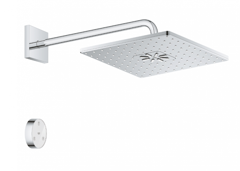 Grohe Rainshower 310 SmartConnect Cube deszczownica 31x31 z ramieniem 2 strumienie  z pilotem chrom połysk 26642000