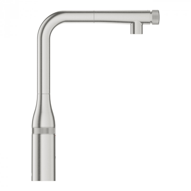 Grohe Essence SmartControl bateria kuchenna zlewozmywakowa z wyciąganą wylewką stal nierdzewna 31615DC0