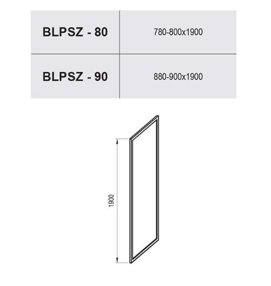 Ravak Blix ścianka stała 80 cm srebrny połysk szkło przeźroczyste ANTICALC BLPSZ X93H40C00Z1