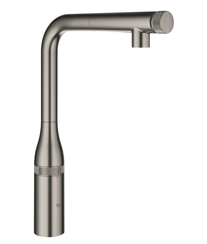 Grohe Essence SmartControl bateria kuchenna zlewozmywakowa z wyciąganą wylewką grafit szczotkowany brushed hard graphite 31615AL0