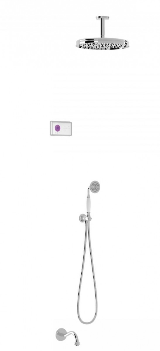 Tres Clasic SHOWER TECHNOLOGY zestaw prysznicowy termostatyczny z baterią podtynkową z deszczownicą chrom 092.263.02