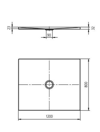 Kaldewei Scona brodzik prostokątny z obniżonym nośnikiem 120x80 model 917-5 491747980001