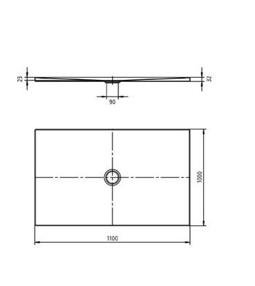 Kaldewei Scona brodzik prostokątny z obniżonym nośnikiem 120x100 model 967-5 496747980001