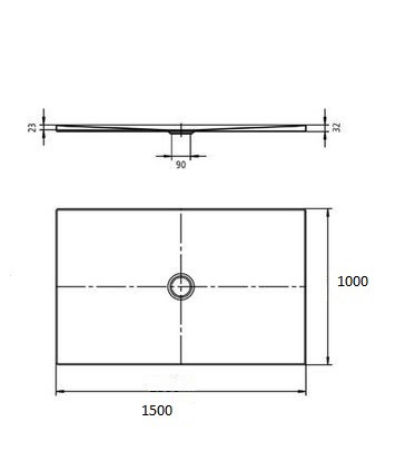 Kaldewei Scona brodzik prostokątny z obniżonym nośnikiem 150x100 model 984-5 498447980001