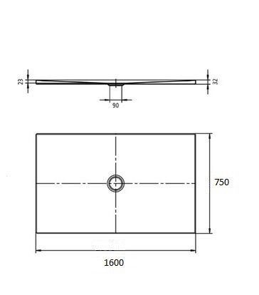 Kaldewei Scona brodzik prostokątny z obniżonym nośnikiem 160x75 model 986-5 498647980001