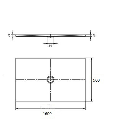 Kaldewei Scona brodzik prostokątny z obniżonym nośnikiem 160x90 model 988-5 498847980001