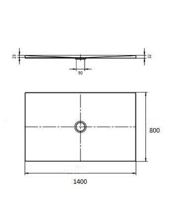 Kaldewei Scona brodzik prostokątny z obniżonym nośnikiem 140x80 model 976-5 497647980001