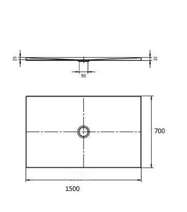 Kaldewei Scona brodzik prostokątny z obniżonym nośnikiem 150x70 model 978-5 497847980001