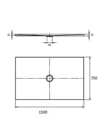 Kaldewei Scona brodzik prostokątny z obniżonym nośnikiem 150x75 model 979-5 497947980001