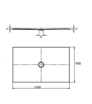 Kaldewei Scona brodzik prostokątny z obniżonym nośnikiem 130x90 model 970-5 497047980001