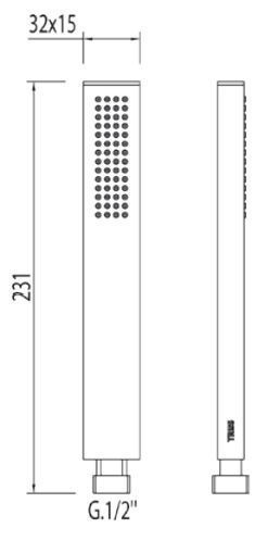 Tres Slim słuchawka antical złoty polerowany 202.639.01.OR