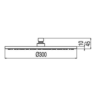 Tres Max-300 głowica natryskowa śr.30cm stal 1.34.137.30.AC