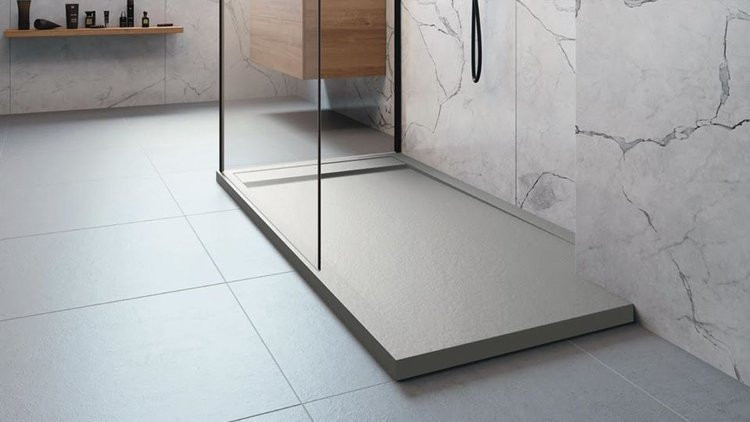 Radaway Teos F Stone brodzik prostokątny płaski 120x80 cm konglomerat efekt kamienia cemento HTF12080-74