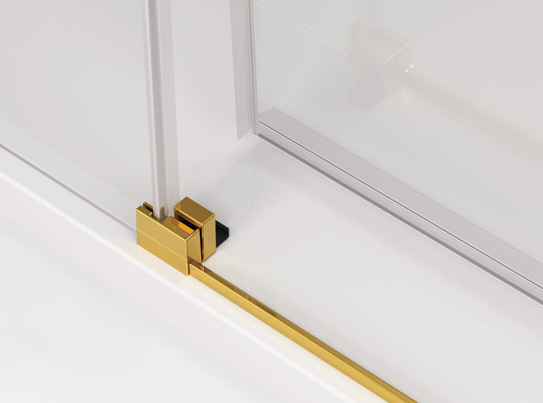 Sanswiss Cadura Gold Line CAW2 drzwi suwane Walk-In 150 cm lewe złoty przeźroczyste Aquaperle CAW2G1501207