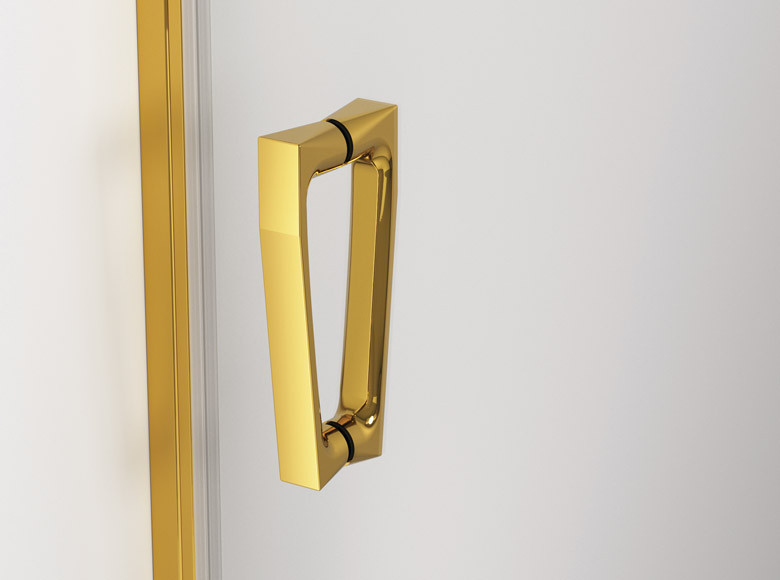 Sanswiss Cadura Gold Line CAW2 drzwi suwane Walk-In 140 cm lewe złoty przeźroczyste Aquaperle CAW2G1401207