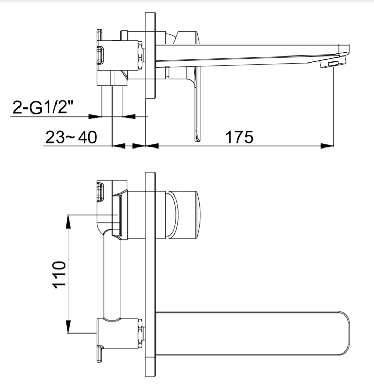 Kohlman Texen bateria umywalkowa podtynkowa chrom QW185T