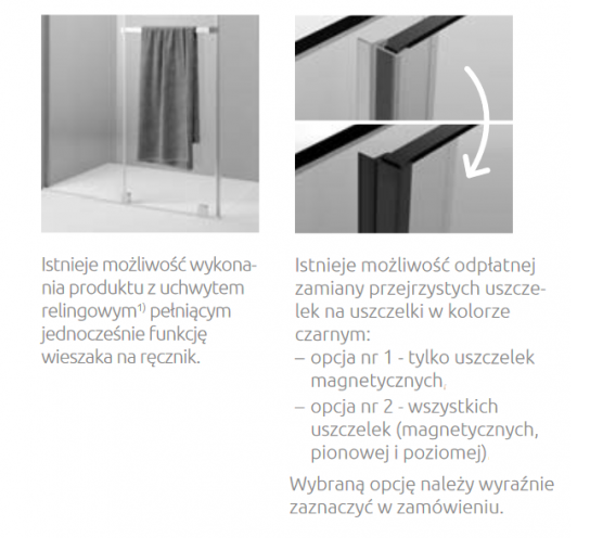 Radaway Furo Black KDD kabina kwadratowa 100Lx100R drzwi przesuwne czarny przeźroczyste Easy Clean 10105100-54-01L + 10105100-54-01R