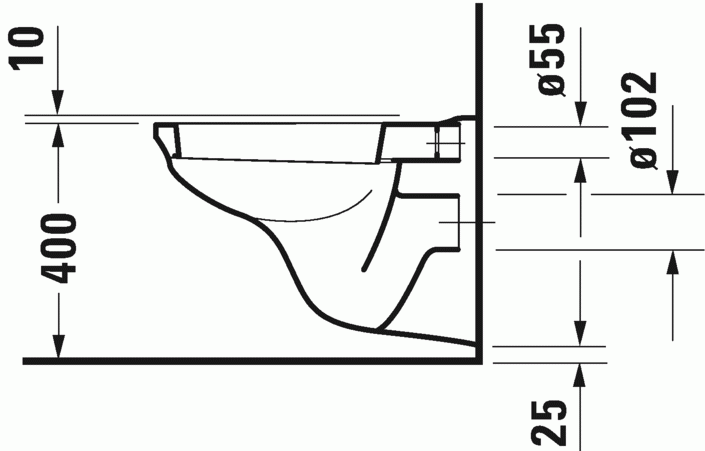 Duravit D-Code muszla wisząca basic biały 0184090000