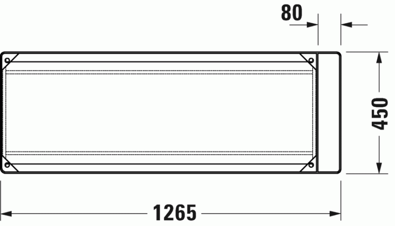 Duravit DuraSquare konsola stelaż metalowy wiszący pod umywalkę 120 cm czarny mat 0031184600