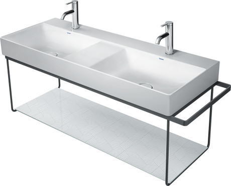 Duravit DuraSquare konsola stelaż metalowy wiszący pod umywalkę 120 cm czarny mat 0031184600