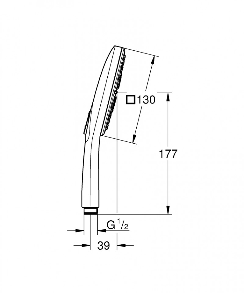 Grohe Rainshower SmartActive 130 Cube słuchawka prysznicowa 3 strumienie złoty szczotkowany Brushed Cool Sunrise 26582GN0