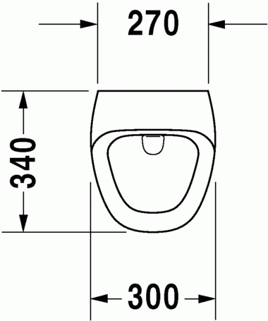 Duravit Durastyle pisuar 30x34cm z muchą biały alpin 2804300007