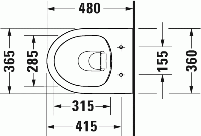 Duravit Durastyle Basic Compact muszla wisząca 36x48 cm Rimless biały alpin 2575090000