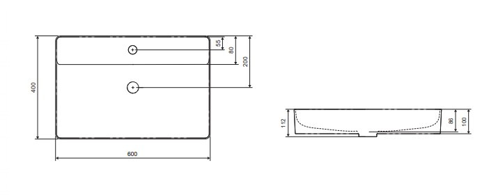 Excellent Rima 2.0 umywalka nablatowa 60x40 biały CEEX.4901.600.WH