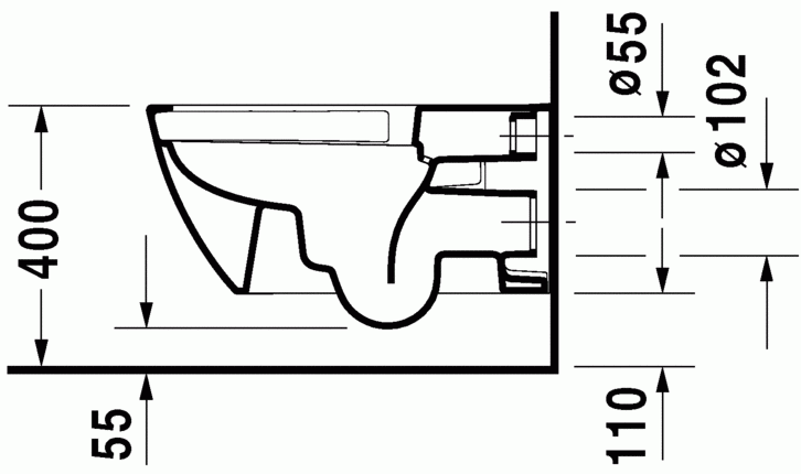 Duravit Happy D.2 Rimless muszla wisząca 62cm HygieneGlaze biały 2550092000