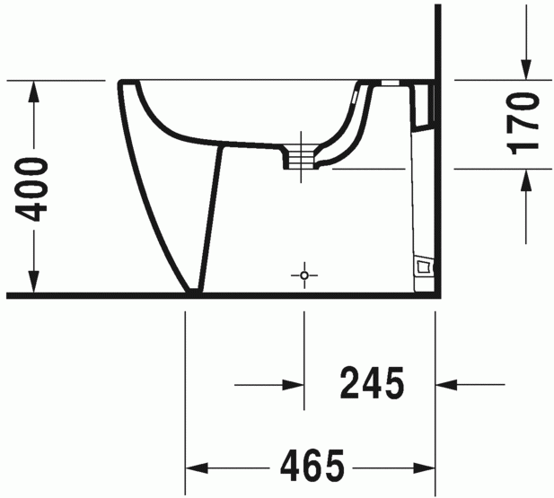 Duravit Me by Starck bidet stojący 60x37 biały alpin 2289100000