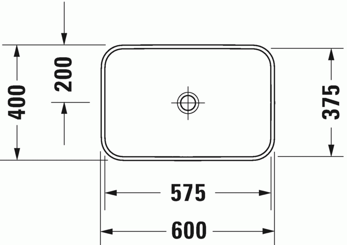 Duravit Happy D.2 umywalka stawiana na blat 60x40 cm biały alpin 2359600000