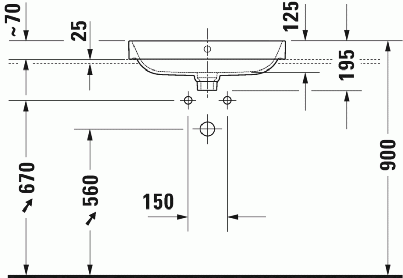 Duravit Happy D.2 umywalka stawiana na blat z przelewem, z otworem na baterię 60x46 cm antracyt mat / biały 2360606100