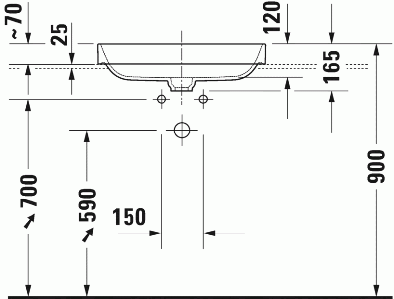 Duravit Happy D.2 umywalka stawiana na blat 60x40 cm biały alpin 2359600000