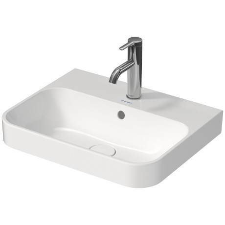 Duravit Happy D.2 umywalka stawiana na blat z przelewem, bez otworu na baterię 50x40 cm biały alpin 2360500060