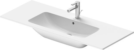 Duravit Me by Starck umywalka meblowa z przelewem, bez otworu pod baterię 123 cm 123x49 biały satynowy mat 2336123260