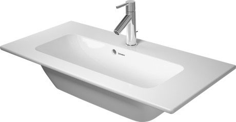 Duravit Me by Starck Compact umywalka meblowa z przelewem, bez otworów 83 cm 83x40 biały alpin 2342830060