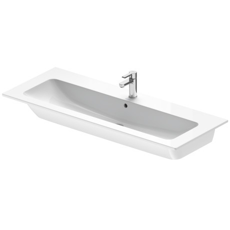 Duravit Me by Starck umywalka meblowa z przelewem, z otworem pod baterię 123 cm 123x49 biały alpin 2361120000