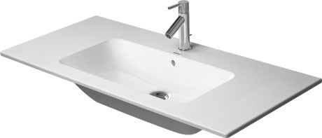 Duravit Me by Starck umywalka meblowa z przelewem, z jednym otworem pod baterię 103 cm 103x49 biały alpin 2336100000