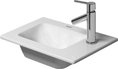 Duravit Me by Starck umywalka meblowa z przelewem, z  jednym otworem 43 cm 43x30 biały satynowy mat 0723433200