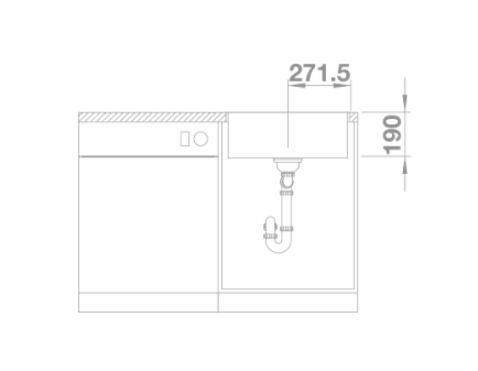 Blanco Subline 500-IF SteelFrame Silgranit PuraDur II zlewozmywak granitowy ze stalą 1 komora wpuszczana na równi z blatem korek automatyczny kolor czarny 525998